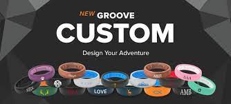 Custom Engraved Personalized Silicone Rings Groove Life Silicone Rings Silicone Rings Silicone Wedding Band Custom Engraving