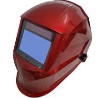 K-T Industries Auto Darkening Welding Helmet — Red, Elite Series, Solar  Powered, Model# 4-1076