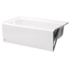 Bootz Industries Honolulu 46 5 In Left Drain Rectangular Alcove Soaking Bathtub In White 011 3379 00 With Images Soaking Bathtubs Shower Wall Kits Soaking Tub