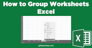 how to group worksheets in excel