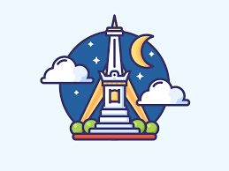 Tugu yogyakarta is a monument or monument which is often used as a symbol or symbol of the city of yogyakarta. Icon Of Tugu Yogyakarta Yogyakarta Singapore Art Icon Illustration