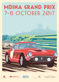 Vintage Poster Design Graphic Design Illustration Classic Car Ferrari Mdina Hangar Cr Vintage Poster Design Graphic Design Illustration Poster Design