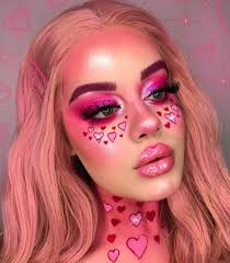 Bretmanrock Makeup Page On Instagram Heart Eyes Cheeks And Neck Christiana Gabriele Bretmansvanit Valentines Makeup Cheek Makeup Face Art Makeup