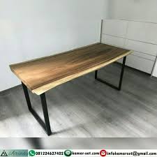 Set meja kayu solid trembesi utuh kaki stainless. Meja Kayu Solid Kaki Besi Arts Indo Furniture Jepara Arts Indo Furniture Jepara