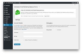 Use a plugin to install a simple mailchimp signup form on your site. Godaddy Email Marketing Wordpress Plugin Wordpress Org