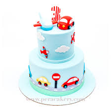 Birthday Cake For Kids Boys Car Car And Airplane Cake Birthday Cake Kids Cars Birthday Cake Baby Birthday Cakes