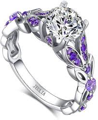 Maybe you would like to learn more about one of these? Amazon Com Jeulia 4 3 Carat Personalized Sterling Silver Butterfly Rings For Women Purple Amethyst Birthstone Bridal Rings Set Round Cut Wedding Engagement Promise Jewelry