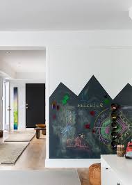 Depending on how you choose to decorate, a chalk wall can change along with your child's developmental stages. Kids Homework Room Chalkboard Wall Design Ideas