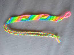Neon Chain Link Candy Stripe Friendship Bracelet Etsy