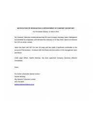Sample career change cover letter and. 14 Company Secretary Resignation Templates In Pdf Free Premium Templates