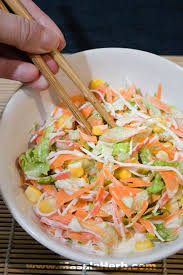 Kani Salad Is A Favorite Japanese Salad Prepared With Crab Meat My Take On Kani Salad With Corn Learn How To Kani Salad Japanese Salad Chinese Seafood Recipe