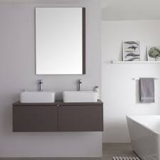 Mobile Bagno Murale 1200mm Colore Grigio Opaco Con Lavabo Da Appoggio Doppio Disponibile Con Opzione Led Newington Mobile Bagno Arredo Bagno Moderno Bagni Moderni