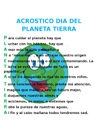 Echa un vistazo a estas 22 maneras únicas para ayudar a nuestra madre tierra. Acrostico Dia Del Planeta Tierra Naturaleza