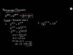 Check spelling or type a new query. Contoh Soal Persamaan Eksponen 1 Youtube