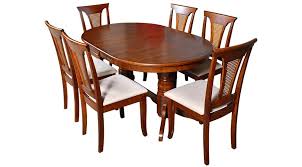 Merlin extending dining table and 4 chairs. Afydecor Six Seater Dining Set With Oval Shaped Table And Six Lattice Back Chairs Brown Amazon In Furniture