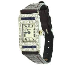 Maybe you would like to learn more about one of these? Rare Cartier Art Deco Ladies Rectangle Diamond Sapphire European Movement Watch Brilliance Jewels Fine Jewelry And Luxury Watches Miami