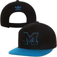 Adidas Michigan Wolverines Neon Snapback Hat Black Neon Blue Snapback Hats Snapback Black Neon