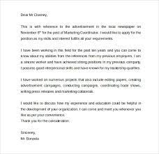 The above professional marketing coordinator cover letter sample demonstrates the importance of referencing the job description in your cover letter. Free 10 Sample Marketing Cover Letter Templates In Pdf Ms Word