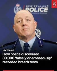 RNZ can now reveal that the investigations began after a new mapping  feature identified a police officer recorded 11 breath tests over a  five-minute period over a distance of 3.5km. More below
