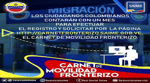 ¿qué es el carnet fronterizo? Colombianos Pueden Tramitar Carnet De Movilidad Fronteriza En Tachira Hasta El 17 De Julio