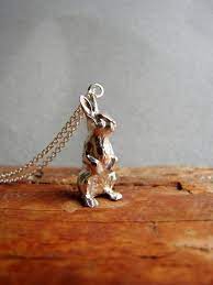 Bunny Charm Necklace Hare Necklace Easter Gift Bunny Pendant Rabbit Jewelry Bunny Jewelry Bunny Necklace