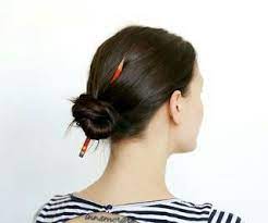 Pencils Are Great Make Shift Hair Sticks For Those With Long Hair Here S How To Use One To Create A Really Quick And Att Long Hair Styles Bun Hairstyles Hair