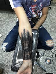 Wolf Forest Tattoo Wolf Tattoo Sleeve Wolf Tattoos Forest Tattoos