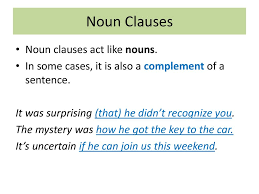In this lesson, we'll look at the dependent clause and its. Noun Clauses Esol Grammar Ppt Download
