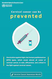 People should discuss prevention and screening measures. Cervical Cancer Awareness Month 2020 Iarc