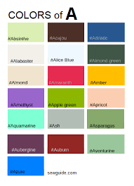 Color gallery here are the colors for reference only. Color Names In Fashion Design An Easy Reference Guide For 100 Colours Sew Guide