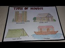 how to make a chart of different types of houses for school