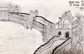 So today i am going to show you an easy w. Great Wall Of China Wei Ger Drawings Illustration Buildings Architecture City Cities Artpal