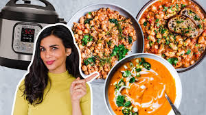 A simple mixture of the dry beans and basmati rice give this stew its texture, while garam masala in crushed tomatoes with plenty of other spices lend their depth of flavor. Dump And Go Instant Pot Recipes Easy Vegan Instant Pot Meals Youtube