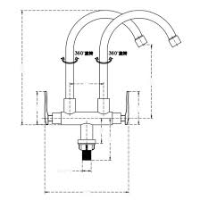 Check out the diagram in figure #1. China Double Outlet Pipes Dual Handles Kitchen Sink Faucet China Kitchen Faucet Cold Kitchen Faucet