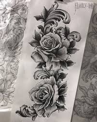 Rose Garden Rose Tattoo Sleeve Garden Tattoos Filigree Tattoo