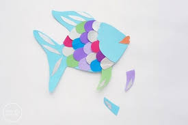 This blank rainbow fish template provides a black on white outline. Paper Rainbow Fish Craft Free Template Mombrite