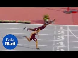 He won the silver medal in the 200 m and bronze medals in both the 100 m and 4×100 m relay at the 20. Hurdler Infinite Tucker Dives Over Finishing Line To Win Race Youtube