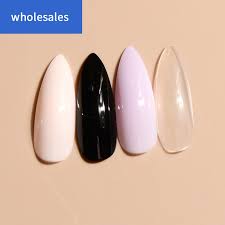 Whs Extremely Long Stiletto Nails Fake Nails Solid Color Black Pink Purple And Clear False Nail Tips 24pcs Aliexpress Creative shot of trendy pink jade roller.