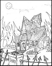 That house looks particularly delicious. Haunted House By Faithofthefallen On Deviantart House Colouring Pages Jungle Coloring Pages Free Halloween Coloring Pages