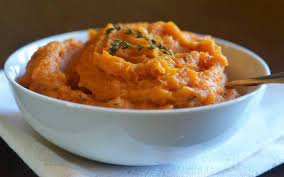 Mashed Sweet Potatoes With Maple Syrup Once Upon A Chef Recipe Mashed Sweet Potatoes Thyme Recipes Sweet Potato Recipes