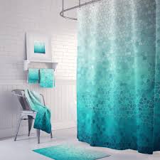 Sea Foam Mosaic Shower Curtain Set Coastal Blue Green Shower Curtain Shower Set Mediterranean Green Shower Curtains Colorful Shower Curtain Shower Curtain Sets