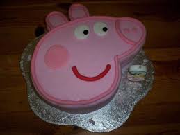 Peppa Pig Peppa Pig Cake Made For My Daughters Birthday She Is Peppa Pig Mad I Just Got A Simple Head Shape Off Th Peppa Pig Cake Pig Birthday Cakes Pig