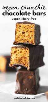 Honeycomb Crunchie Bars Recipe Vegan Chocolate Bars Vegan Chocolate Recipes Dairy Free Chocolate