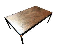 World Map Engraved Copper Coffee Table On Chairish Com Copper Coffee Table Table Coffee Table
