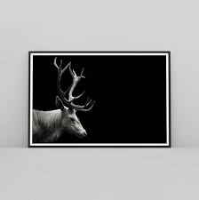 Black And White Deer Wall Art Deer Print Deer Wall Art Black And White Deer Art Print Digital Etsymktgtool Wildlifeprint Blackandwhite Safarianimalprint
