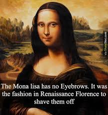 The Monalisa Has No Eyebrows Mona Lisa Unbelievable Facts Mona