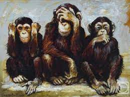 三猿, san'en or sanzaru, or 三匹の猿, sanbiki no saru). Simonova Olga Three Monkeys Tatuirovki Obezyan Risunok Obezyany Kartiny