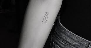 Single Line Picasso Penguin Tattoo Inked On The Right Forearm Penguin Tattoo Picasso Tattoo Ink Tattoo Designed by spg marks ✏️. single line picasso penguin tattoo