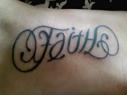 Ambigram Tattoo Hope Faith I Want One Of These With The Boys Names Only Not So Big Ambigram Tattoo Word Tattoos Foot Tattoos