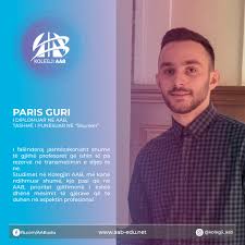 Paris Guri, graduated from AAB, already employed in ...
